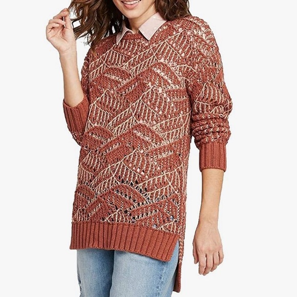 Crotchet open stitch tunic sweater (boho, bohemian, western) Universal Thread - Picture 1 of 8